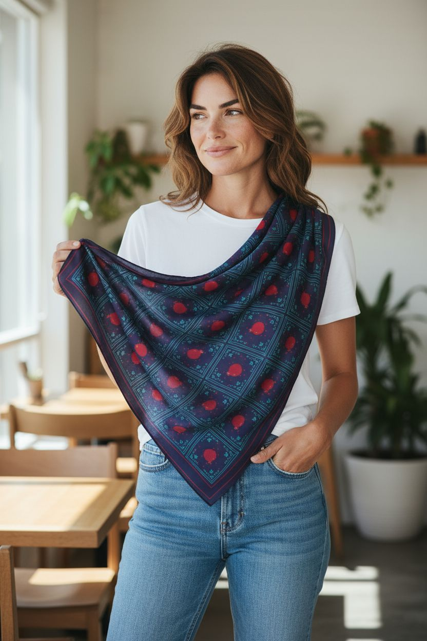 Pomegranate Scarf – Symbol of Life, Love, and Renewal