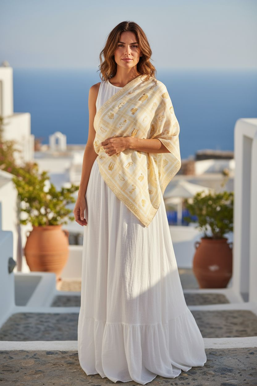 Greece-Inspired Scarf – Where Myth Meets Harmony