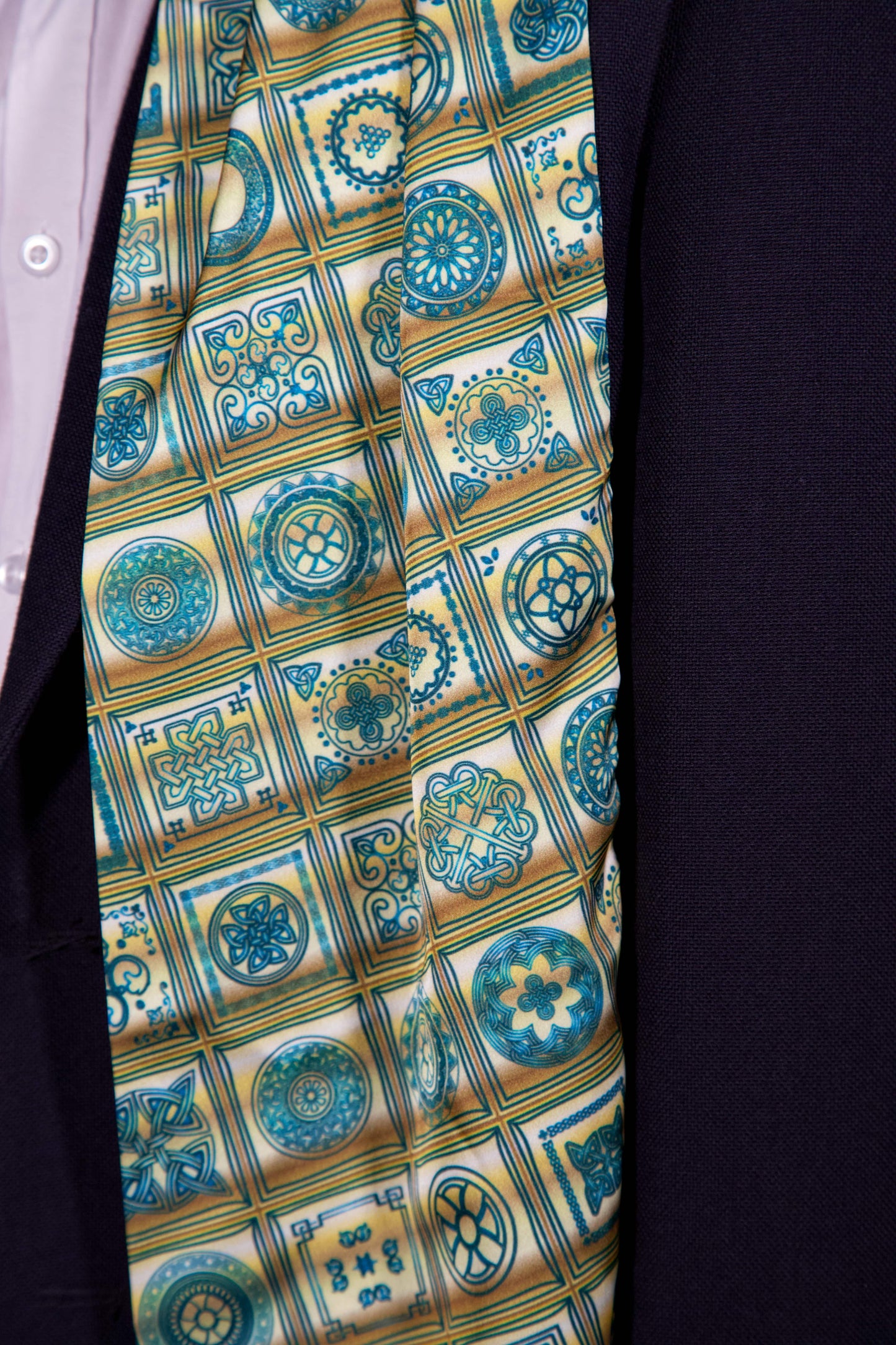 Men’s Silk Scarf – Inspired by Traditional Georgian Ornament