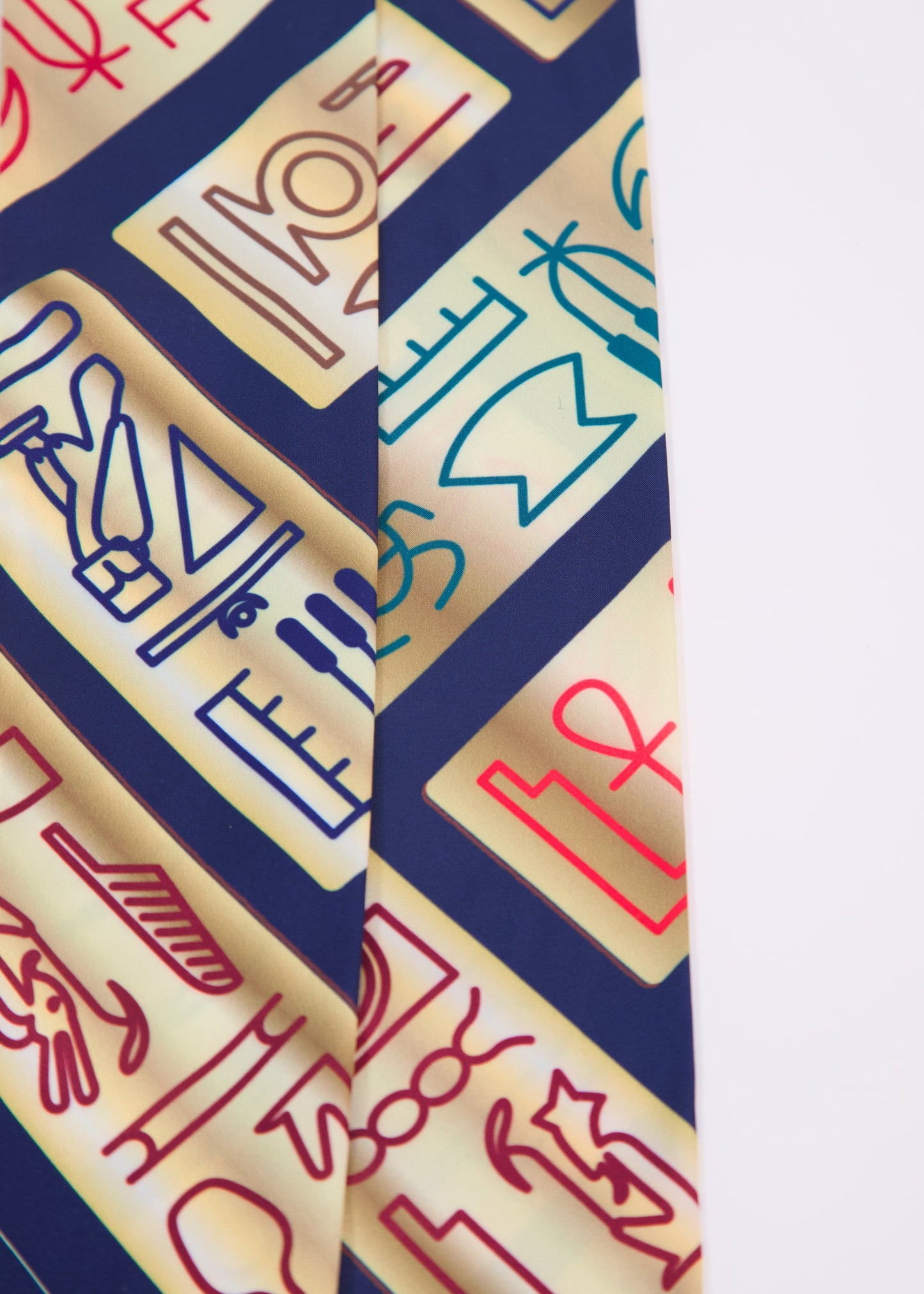 Ancient Egypt hieroglyphic pharaoh thin silk scarf first edition – gift packaging