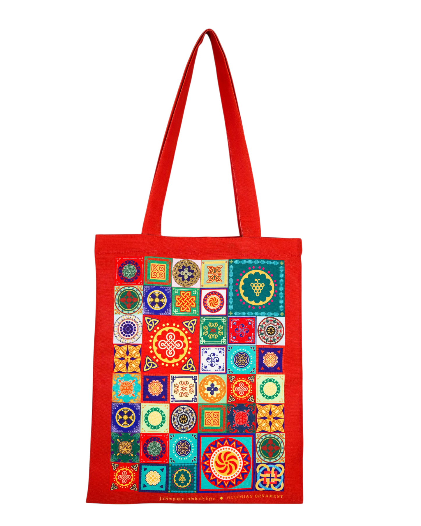 Canvas Tote Bag with Georgian Ornament