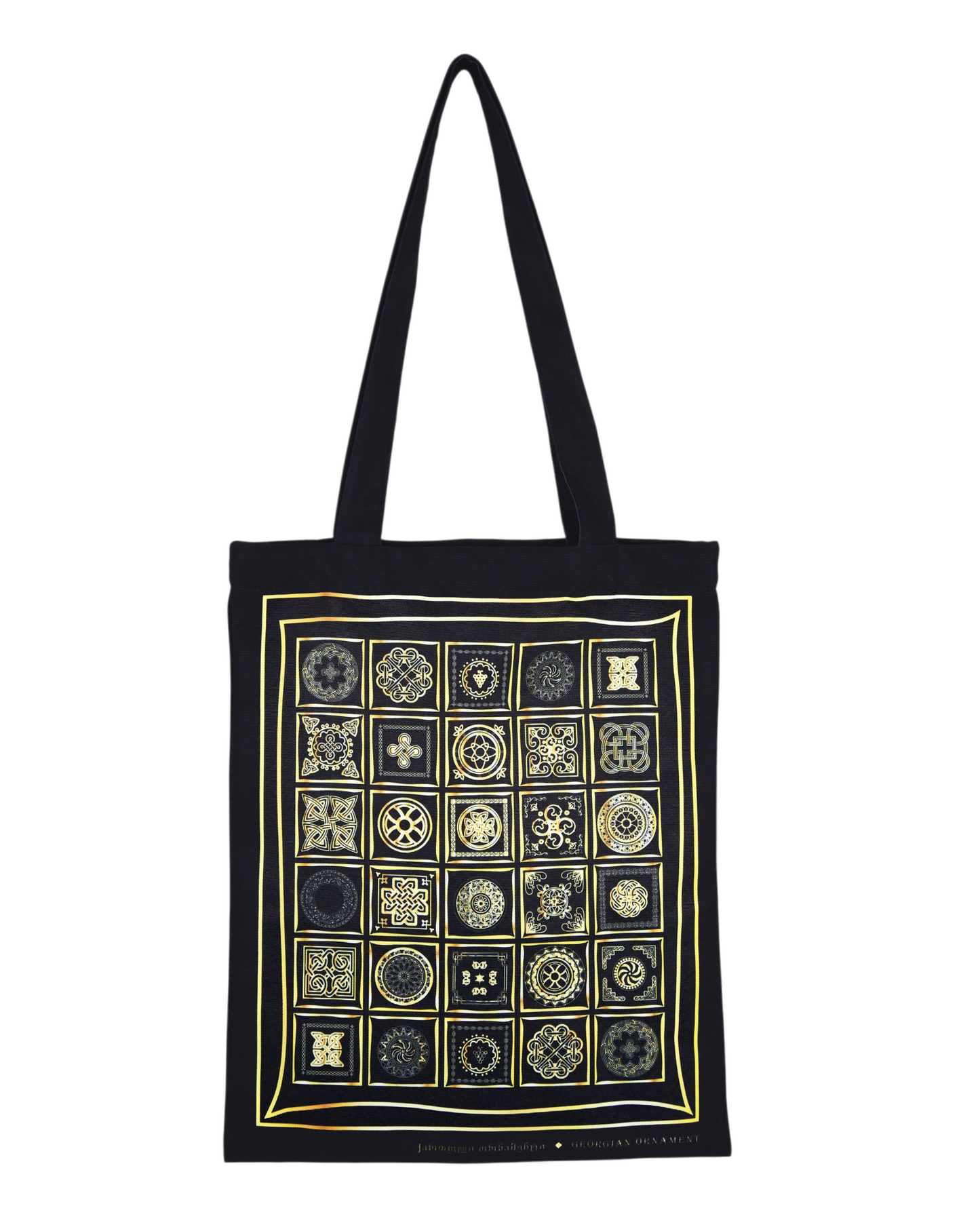 Canvas Tote Bag with Georgian Ornament