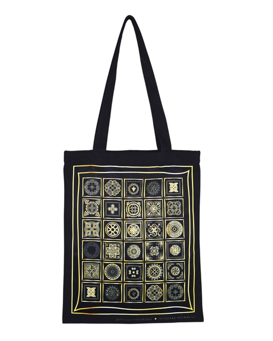 Canvas Tote Bag with Georgian Ornament