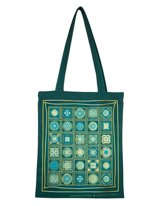Canvas Tote Bag with Georgian Ornament
