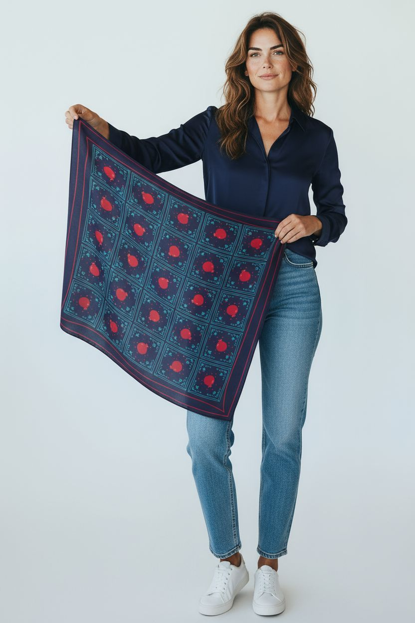 Pomegranate Scarf – Symbol of Life, Love, and Renewal