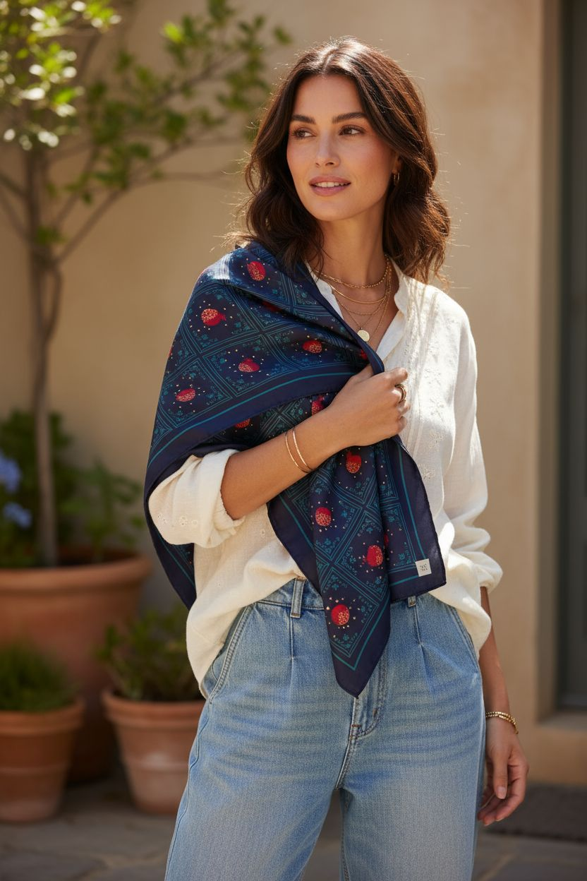 Pomegranate Scarf – Symbol of Life, Love, and Renewal