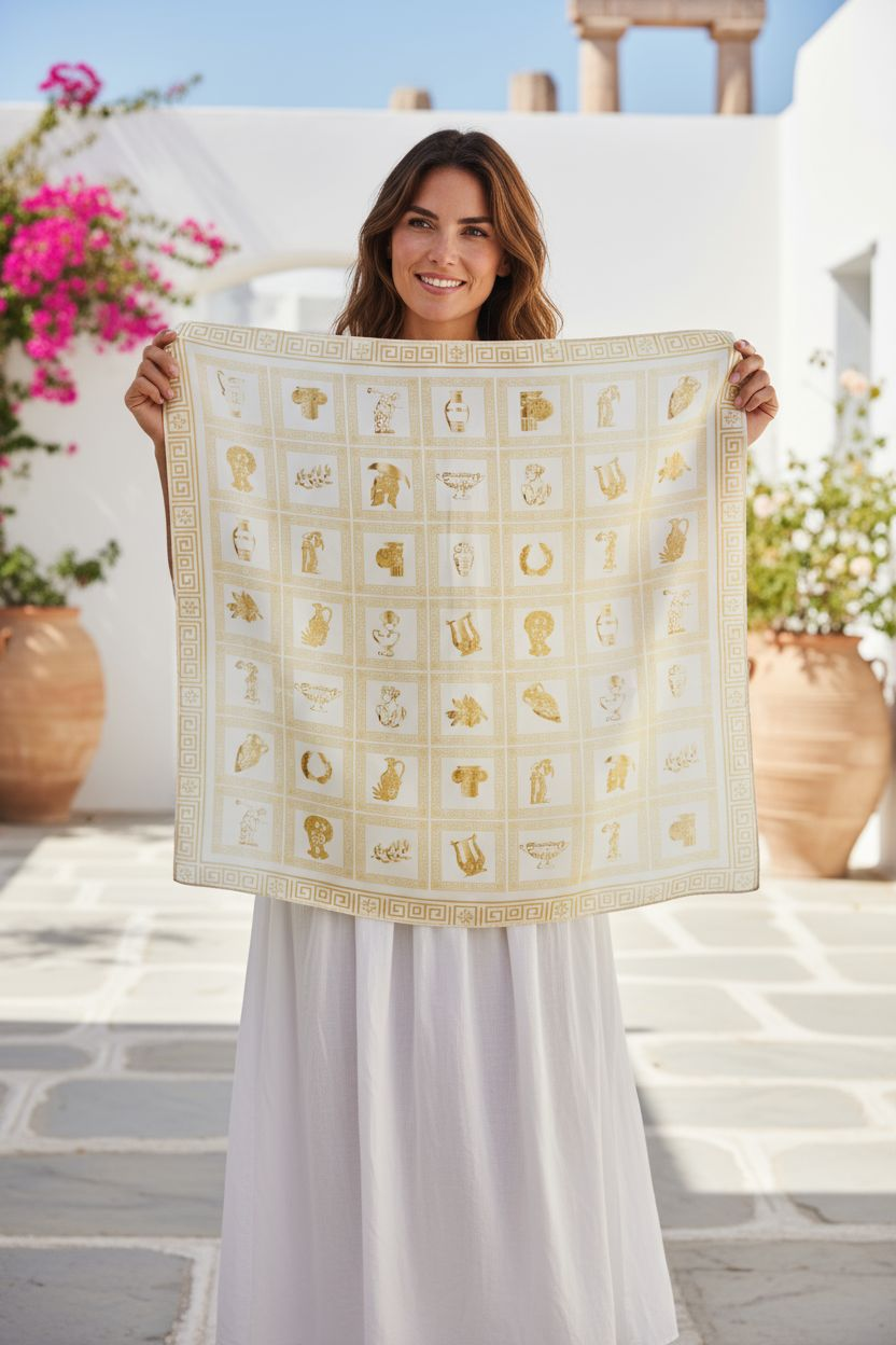 Greece-Inspired Scarf – Where Myth Meets Harmony