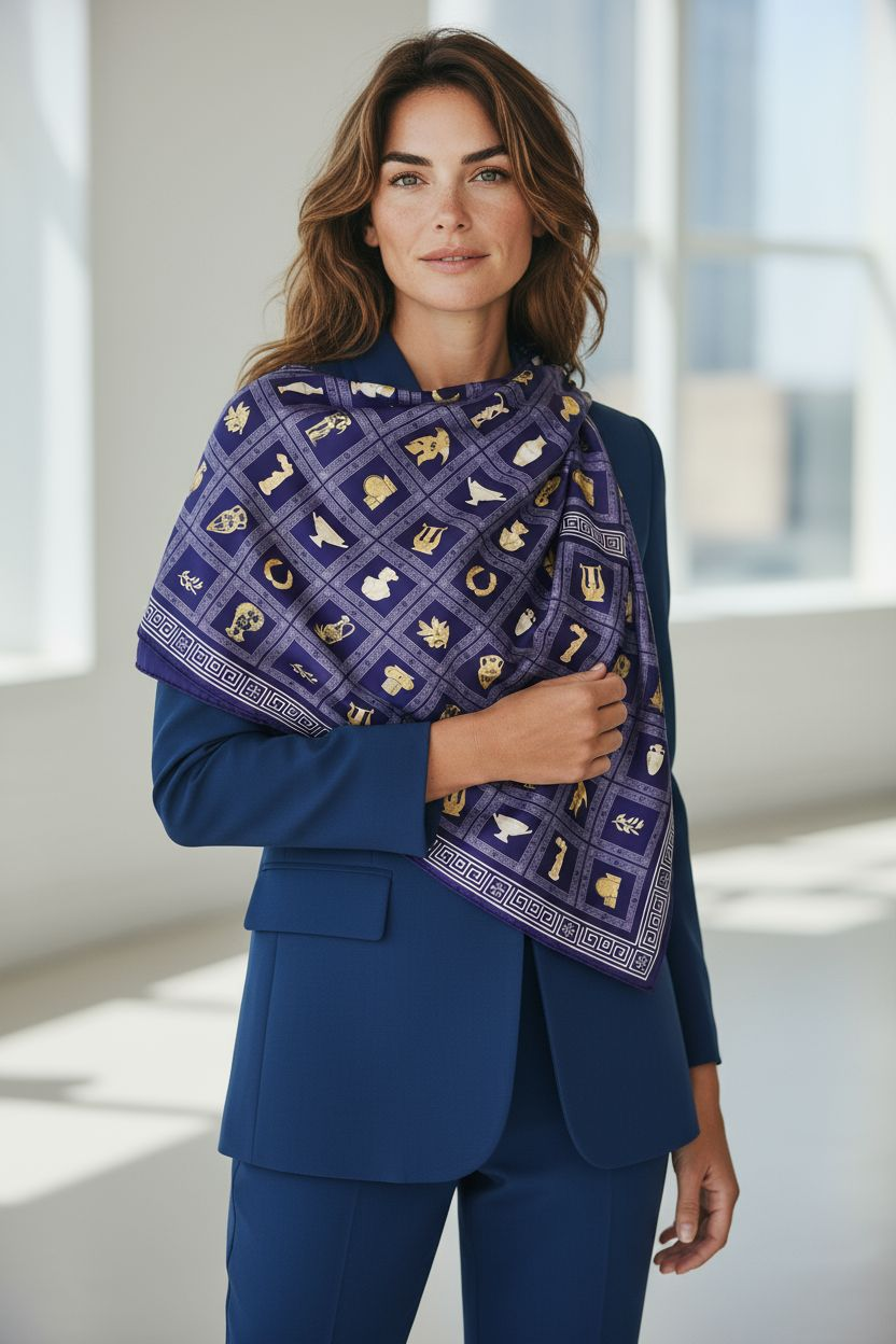 Greece-Inspired Scarf – Where Myth Meets Harmony