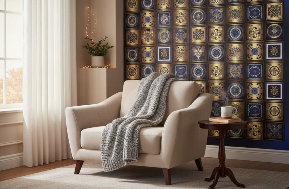 Echoes of East and West imperial echo – pattern close-up detail