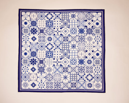 Portugal-Inspired Scarf – A Journey in Blue and White