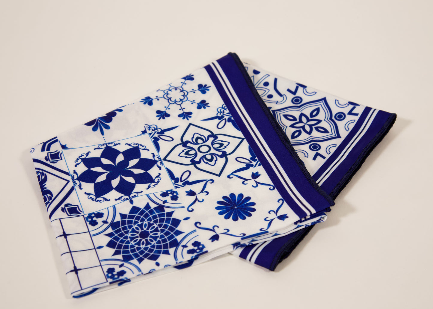 Portugal-Inspired Scarf – A Journey in Blue and White