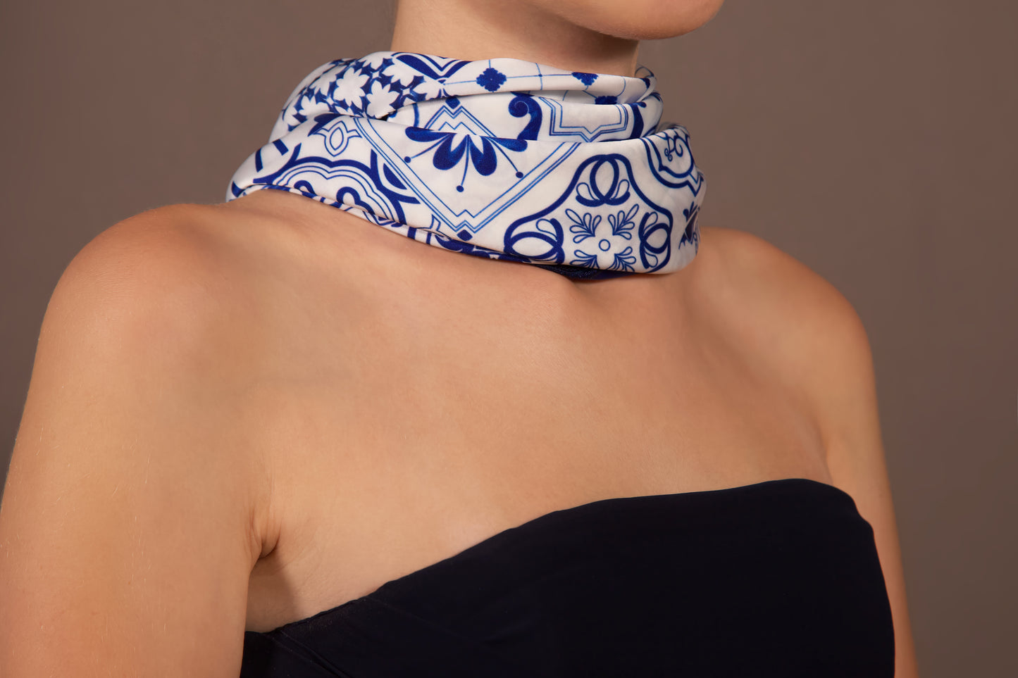 Portugal-Inspired Scarf – A Journey in Blue and White
