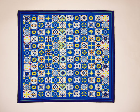 Portugal-Inspired Scarf – A Journey in Blue and White
