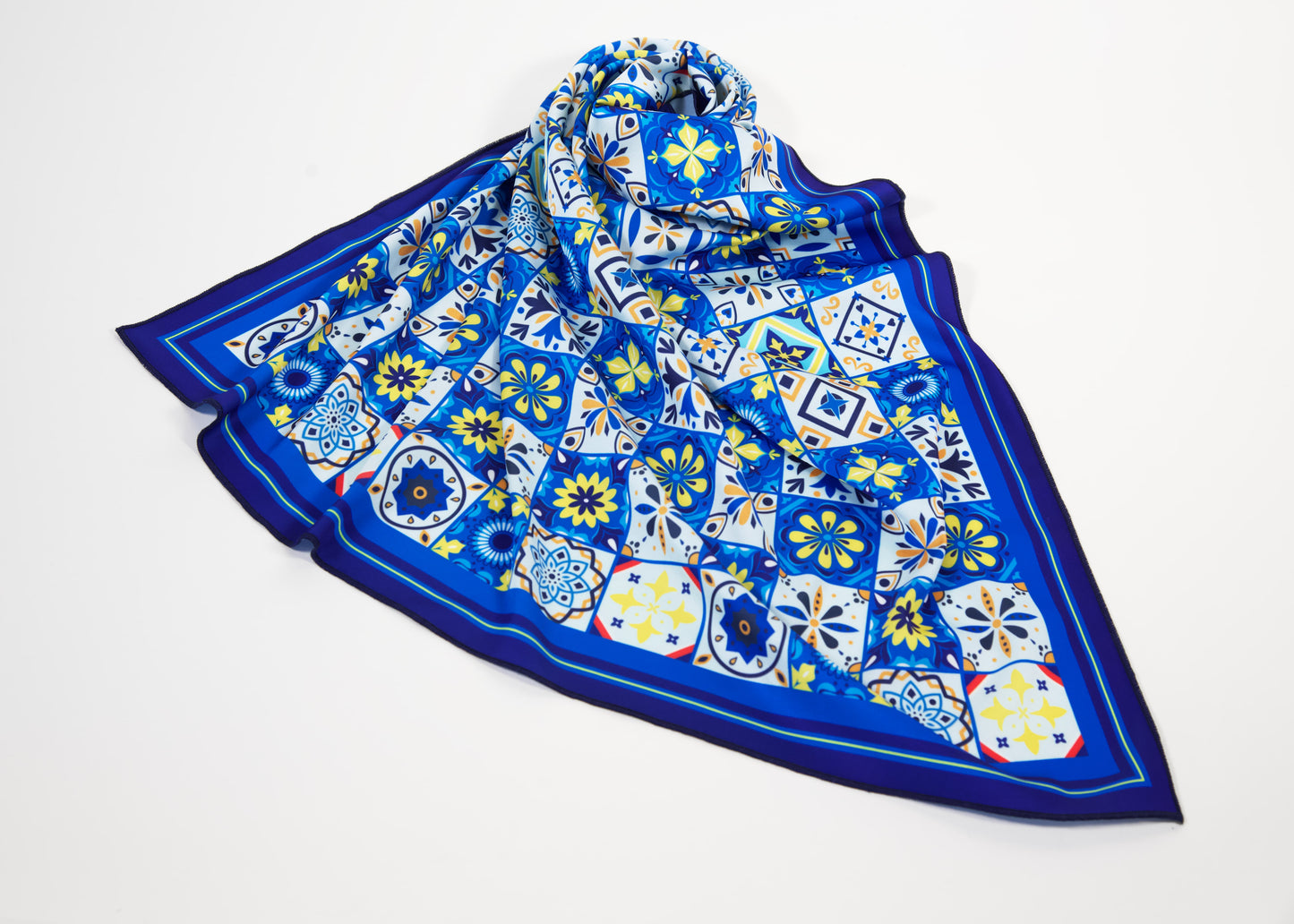 Portugal-Inspired Scarf – A Journey in Blue and White