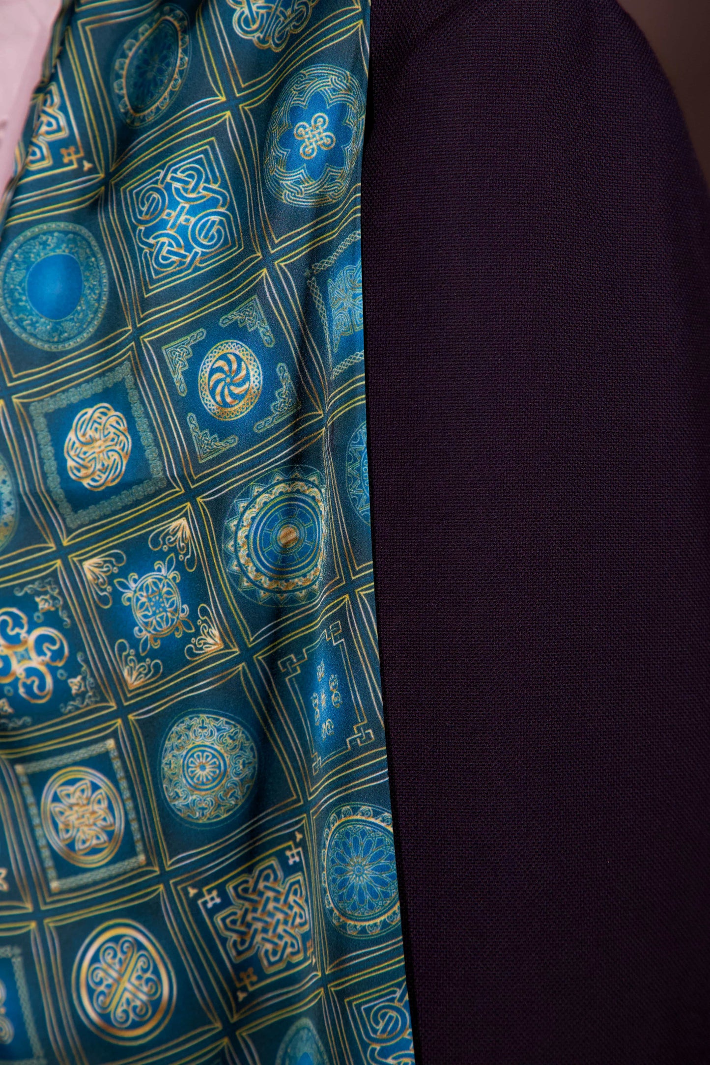 Men’s Silk Scarf – Inspired by Traditional Georgian Ornament