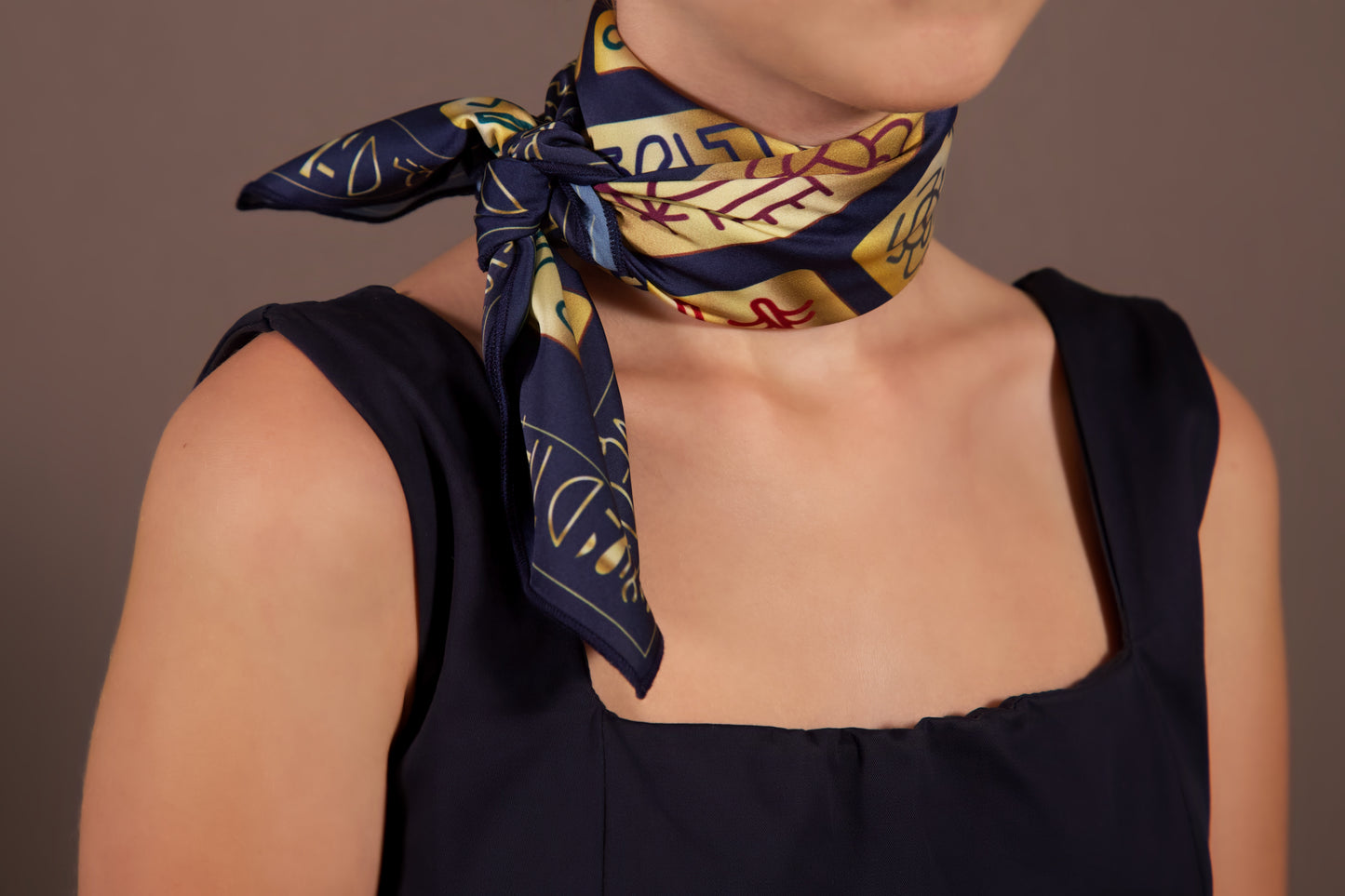 Egypt-Inspired Scarf – A Sacred Rhythm of Symbols