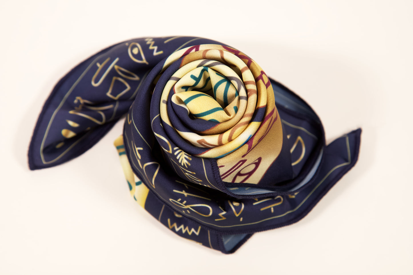 Egypt-Inspired Scarf – A Sacred Rhythm of Symbols