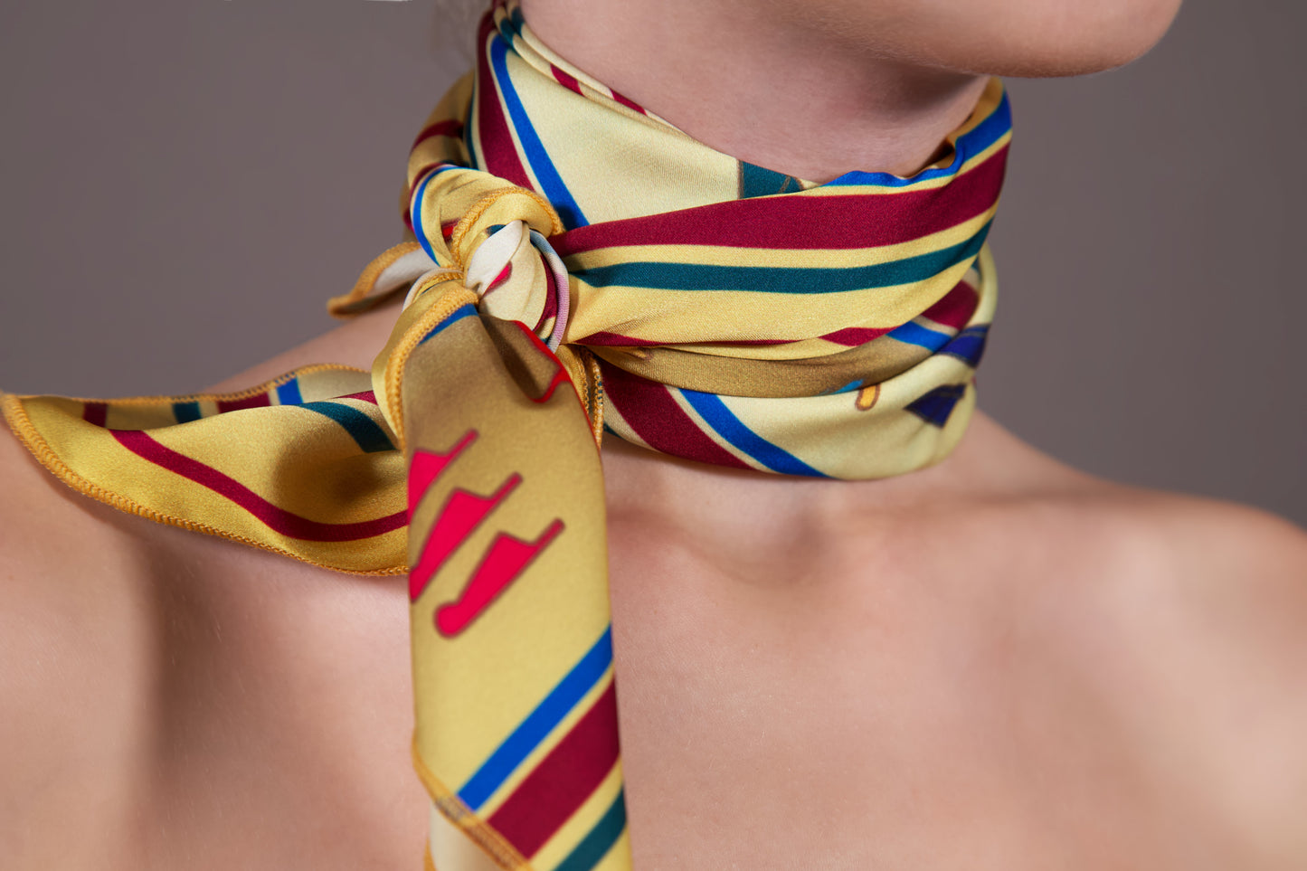 Egypt-Inspired Scarf – A Sacred Rhythm of Symbols