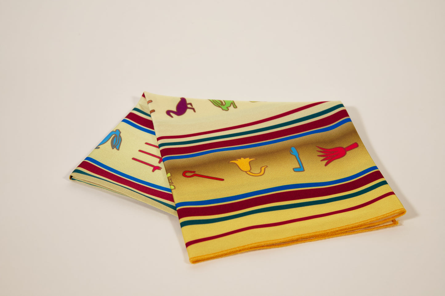 Egypt-Inspired Scarf – A Sacred Rhythm of Symbols