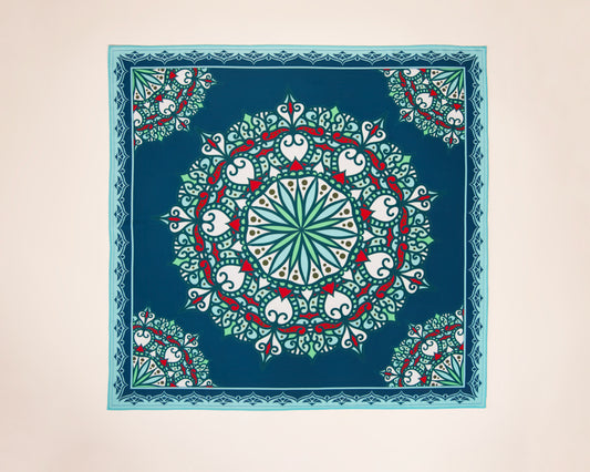 India-Inspired Scarf – Mandala in Motion