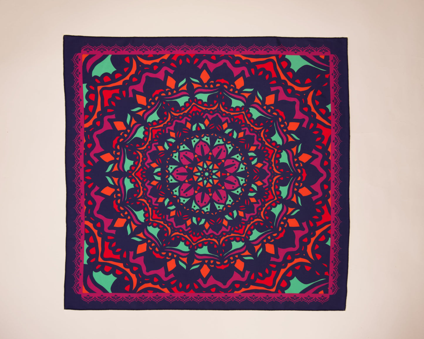 India-Inspired Scarf – Mandala in Motion