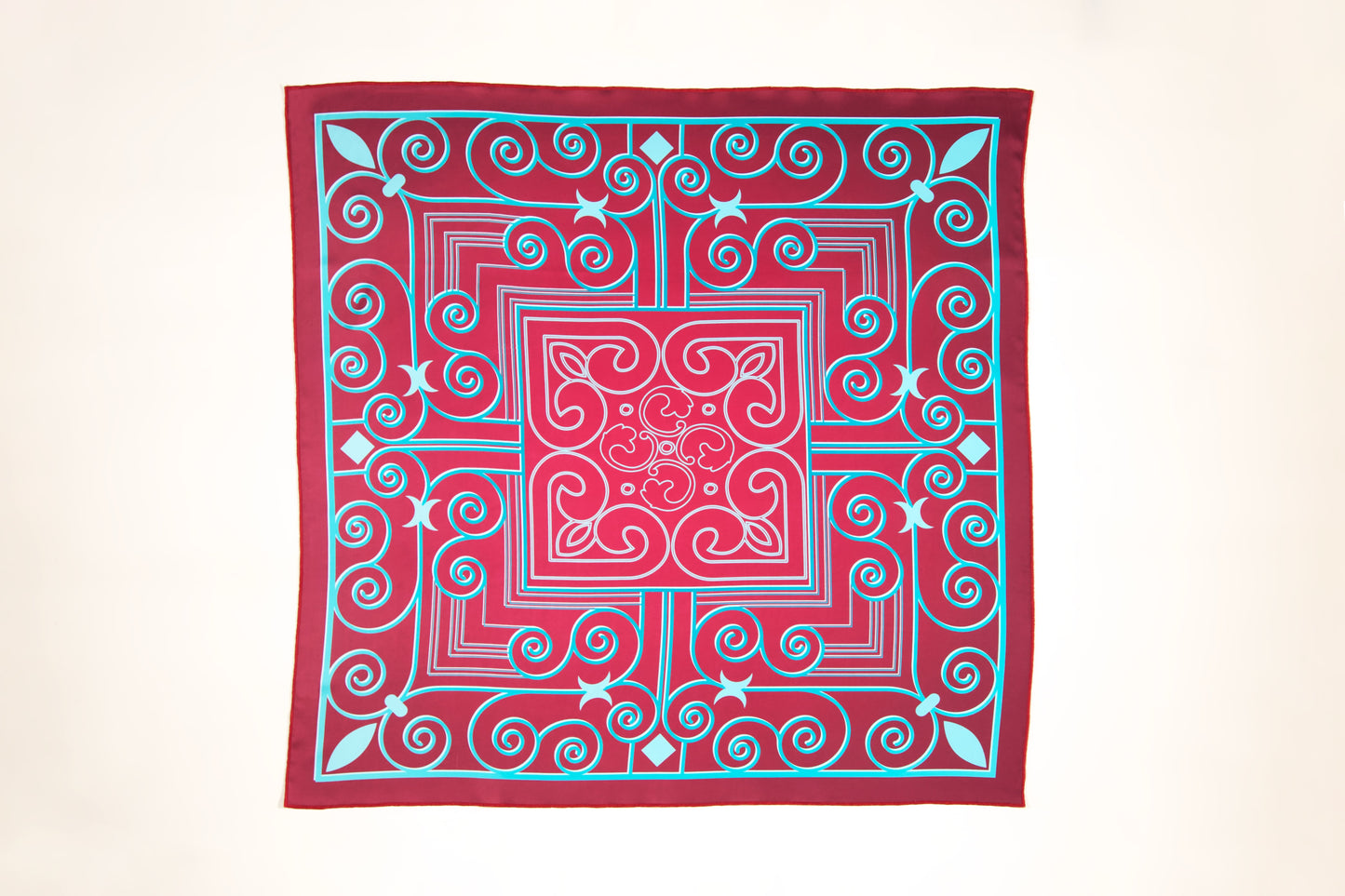 Flow of Symbols ornamented scarf first edition – intricate abstract ornament luxury scarf