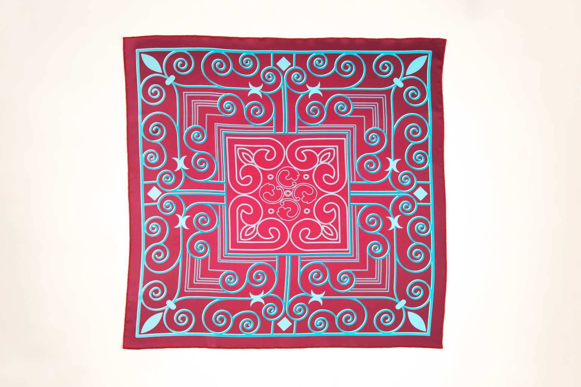 Flow of Symbols ornamented scarf first edition – intricate abstract ornament luxury scarf