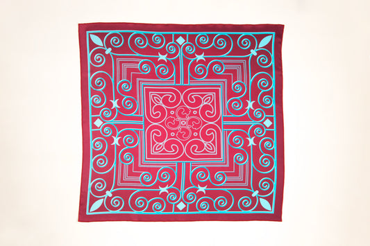 Flow of Symbols ornamented scarf first edition – intricate abstract ornament luxury scarf