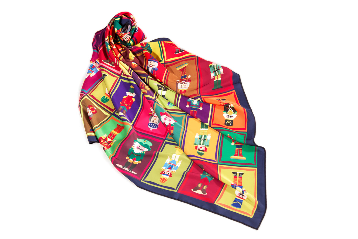Nutcracker silk scarf second edition – pattern close-up detail