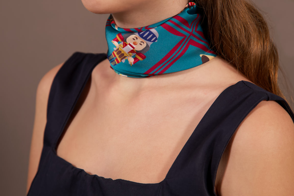 Nutcracker silk scarf first edition – draped display