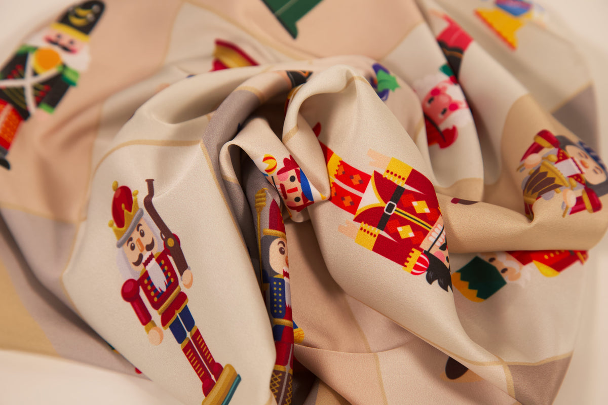 Nutcracker silk scarf third edition – flat lay view
