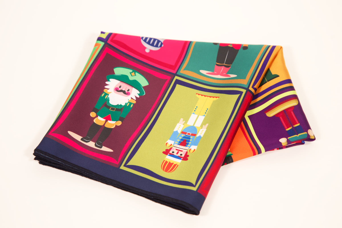 Nutcracker silk scarf second edition – lifestyle wear photo
