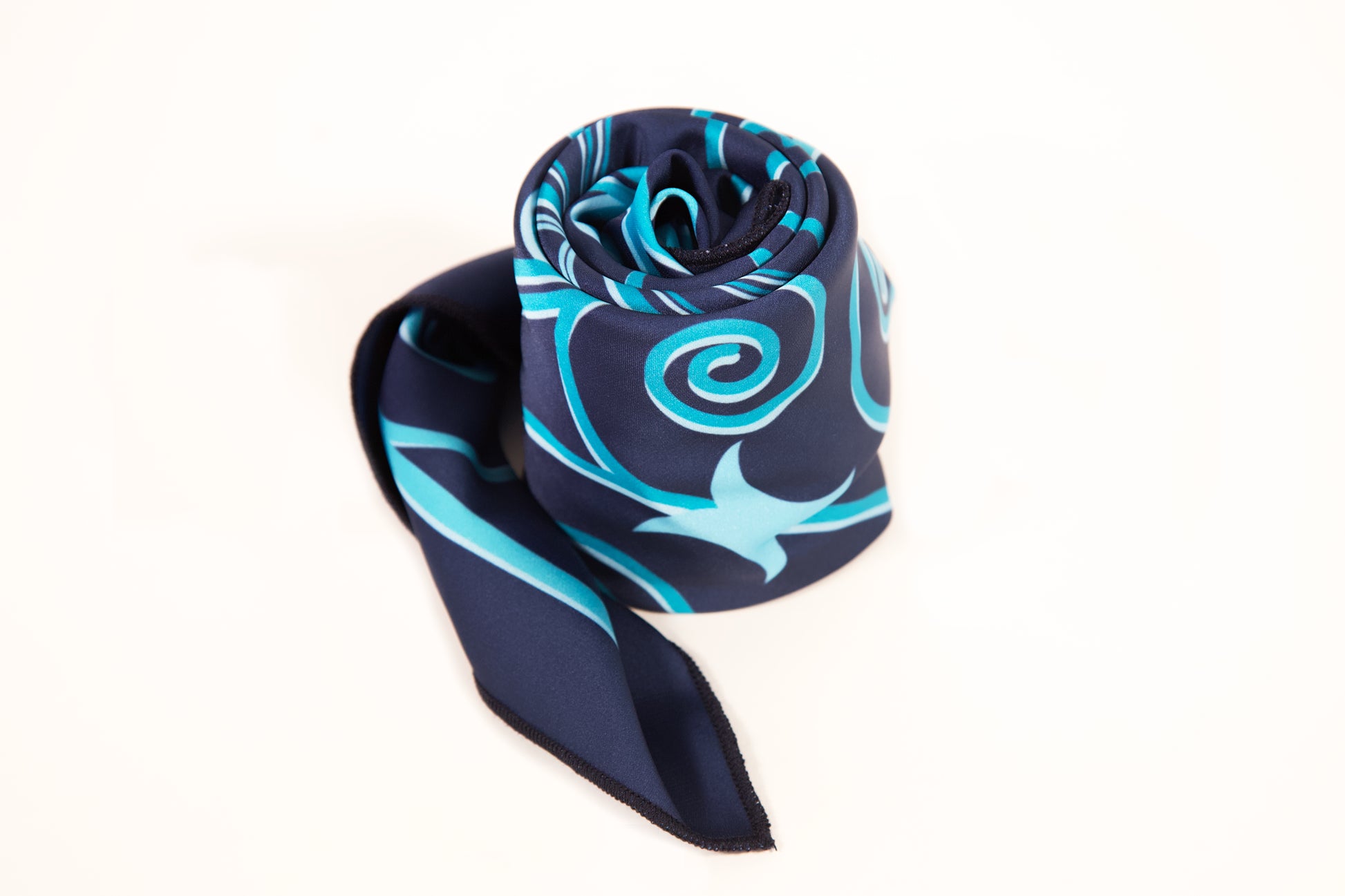 Flow of Symbols ornamented scarf second edition – flat lay view
