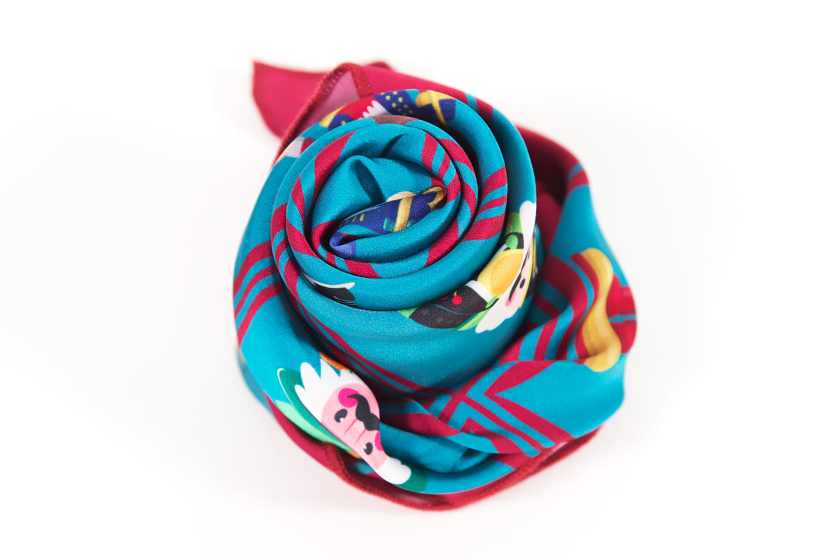 Nutcracker silk scarf first edition – pattern close-up detail