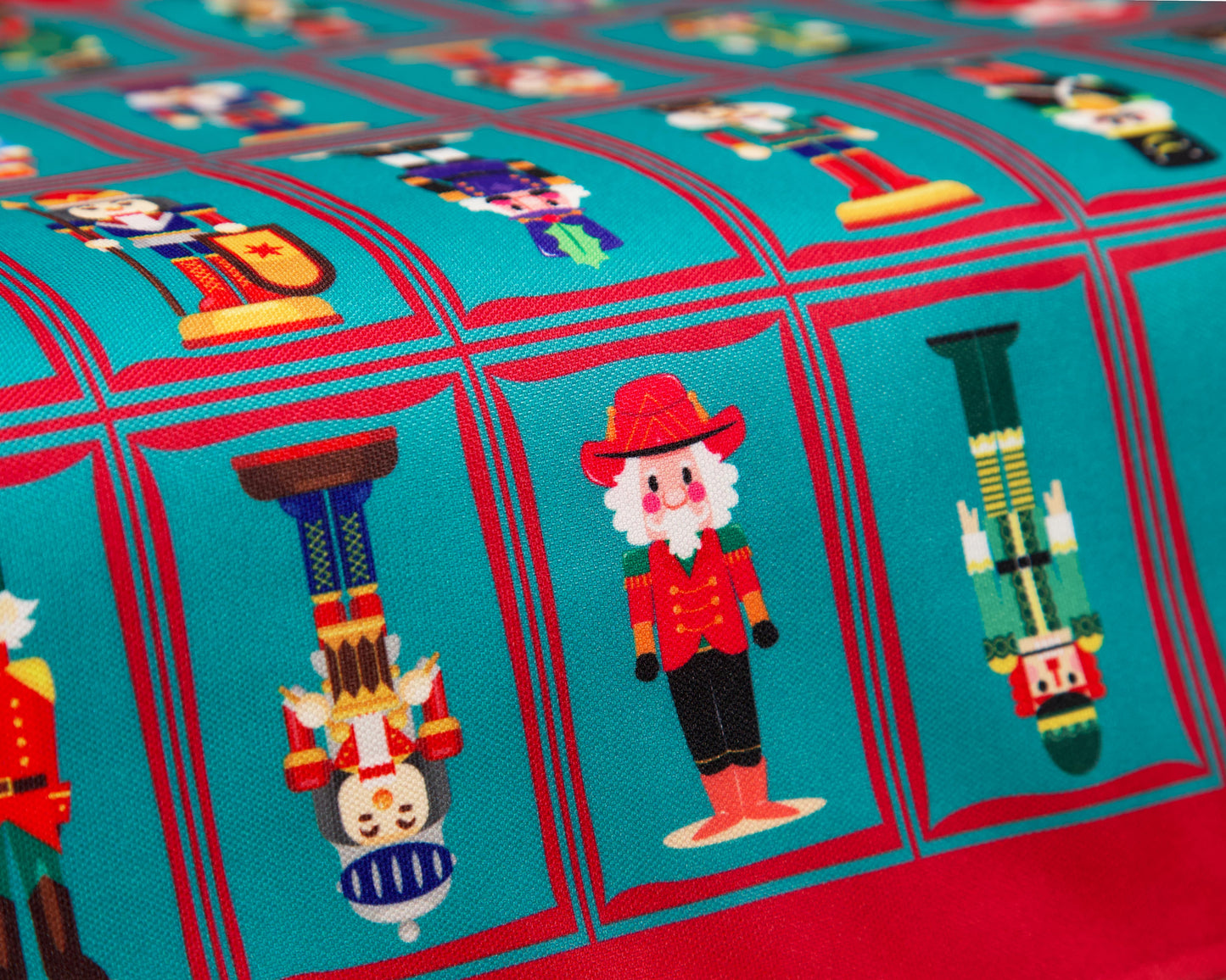 Nutcracker table runner – European tradition thick canvas festive dining decor