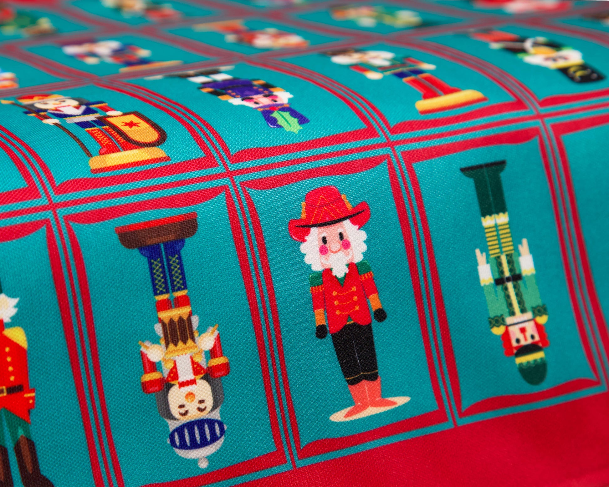 Nutcracker table runner – European tradition thick canvas festive dining decor