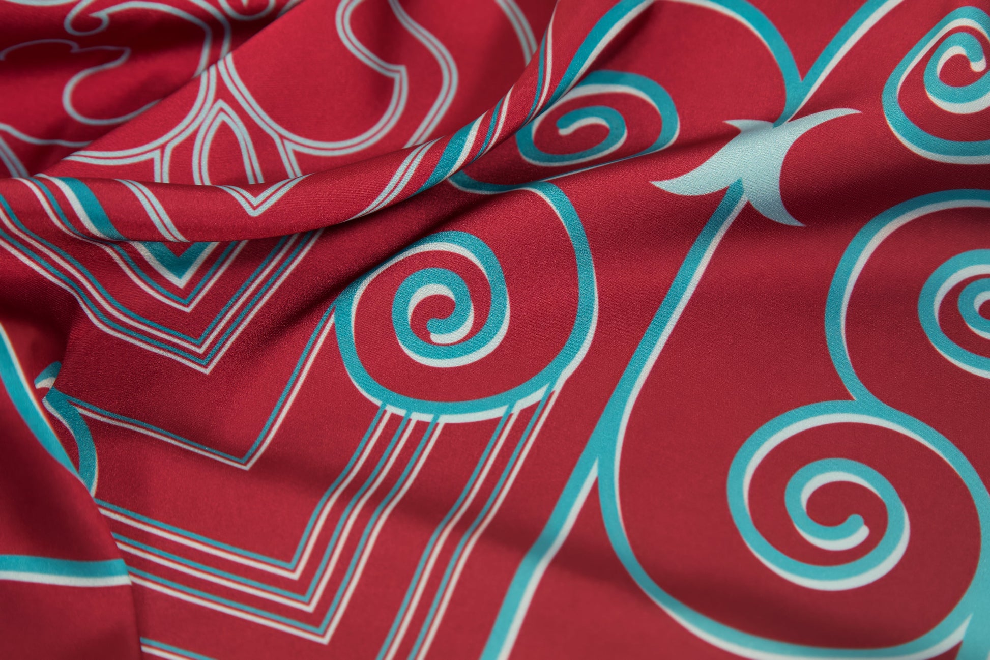 Flow of Symbols ornamented scarf first edition – flat lay view