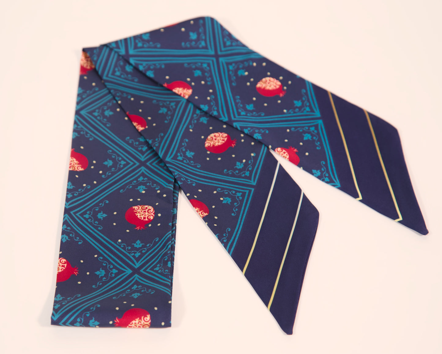 Pomegranate thin scarf – symbol of life love renewal lightweight fashion accessory