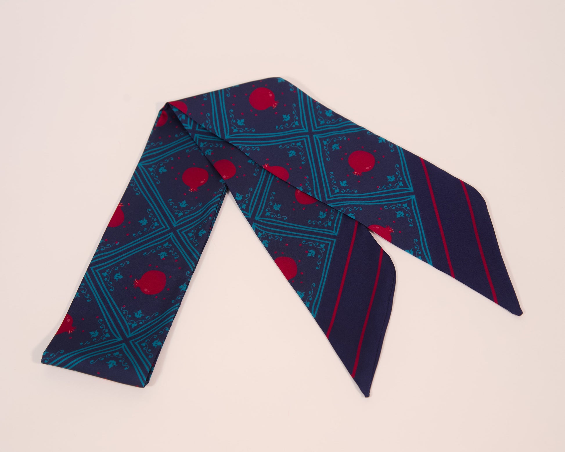 Pomegranate thin scarf second edition – symbol of life love renewal lightweight accessory