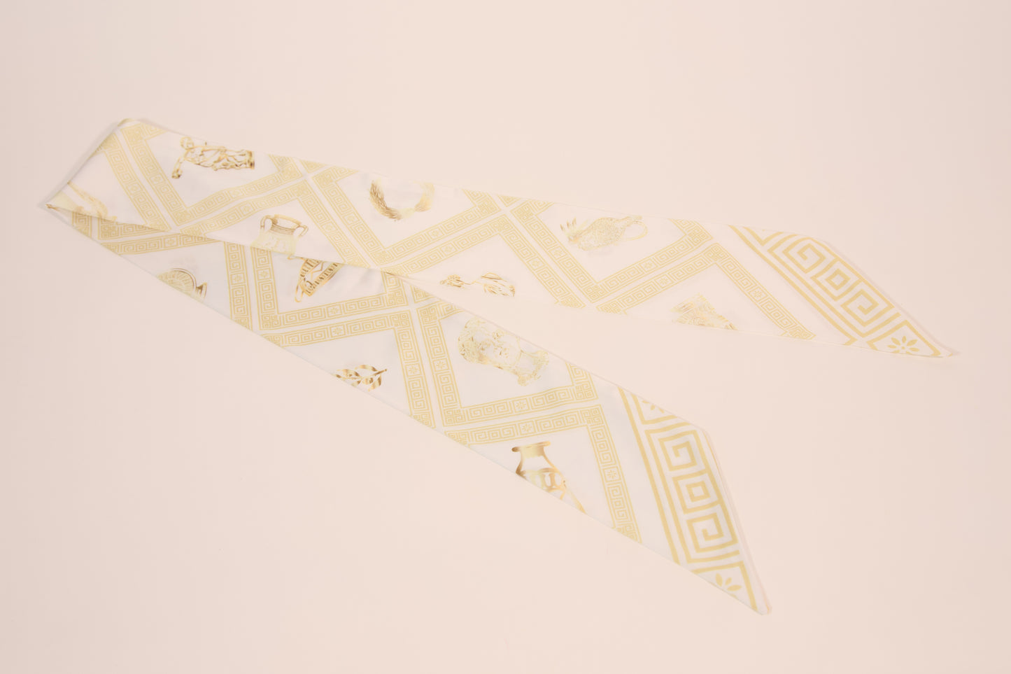 Ancient Greece inspired silk scarf thin version – flat lay view