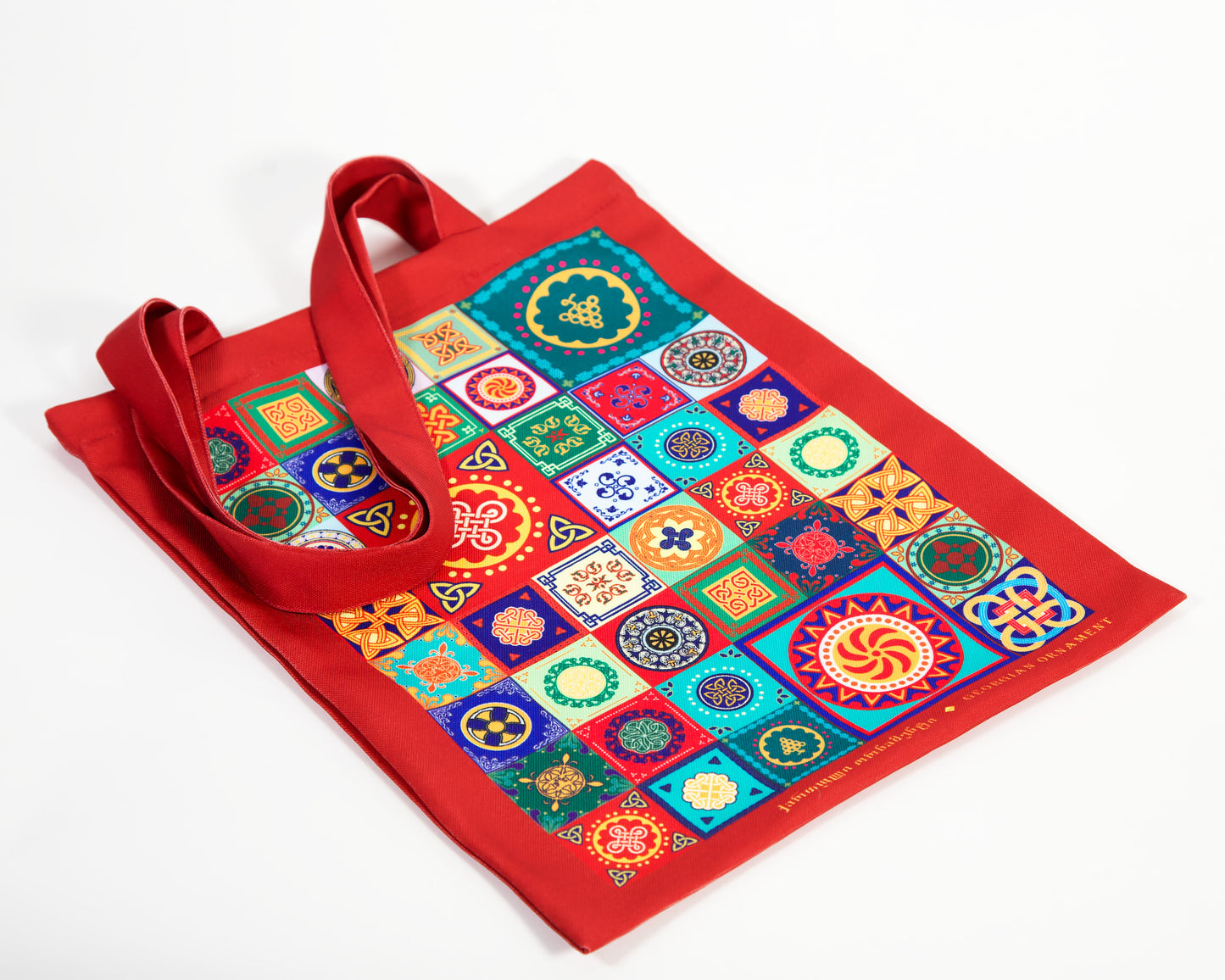 Canvas Tote Bag with Georgian Ornament