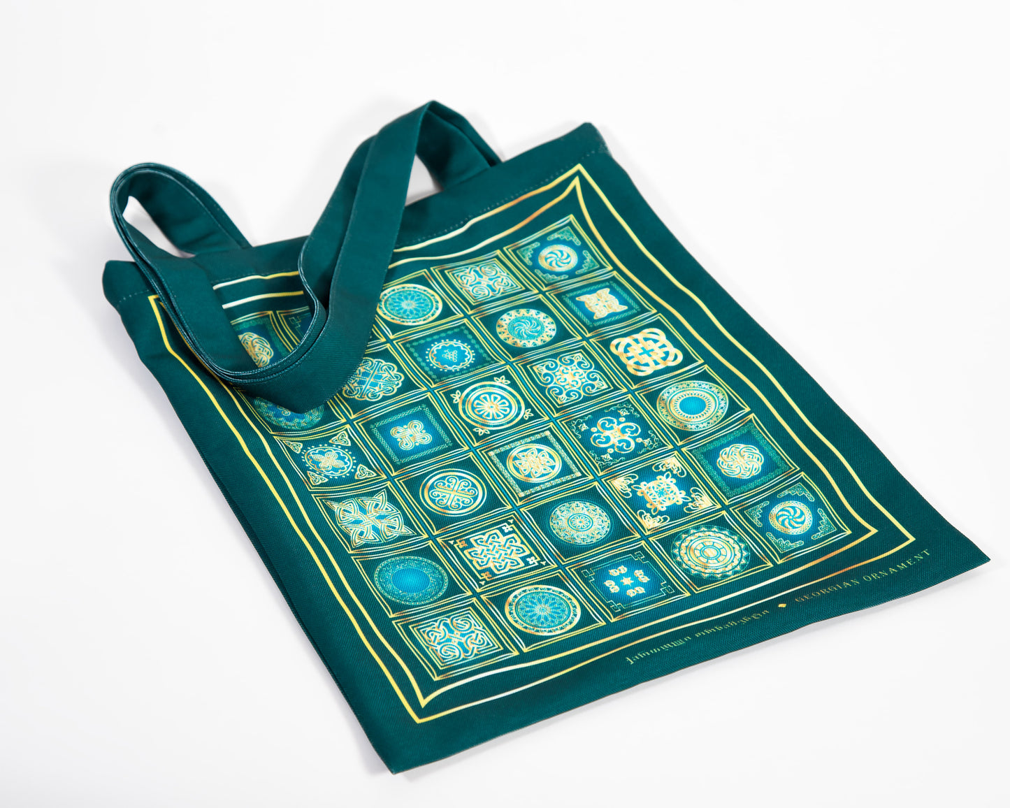 Canvas Tote Bag with Georgian Ornament