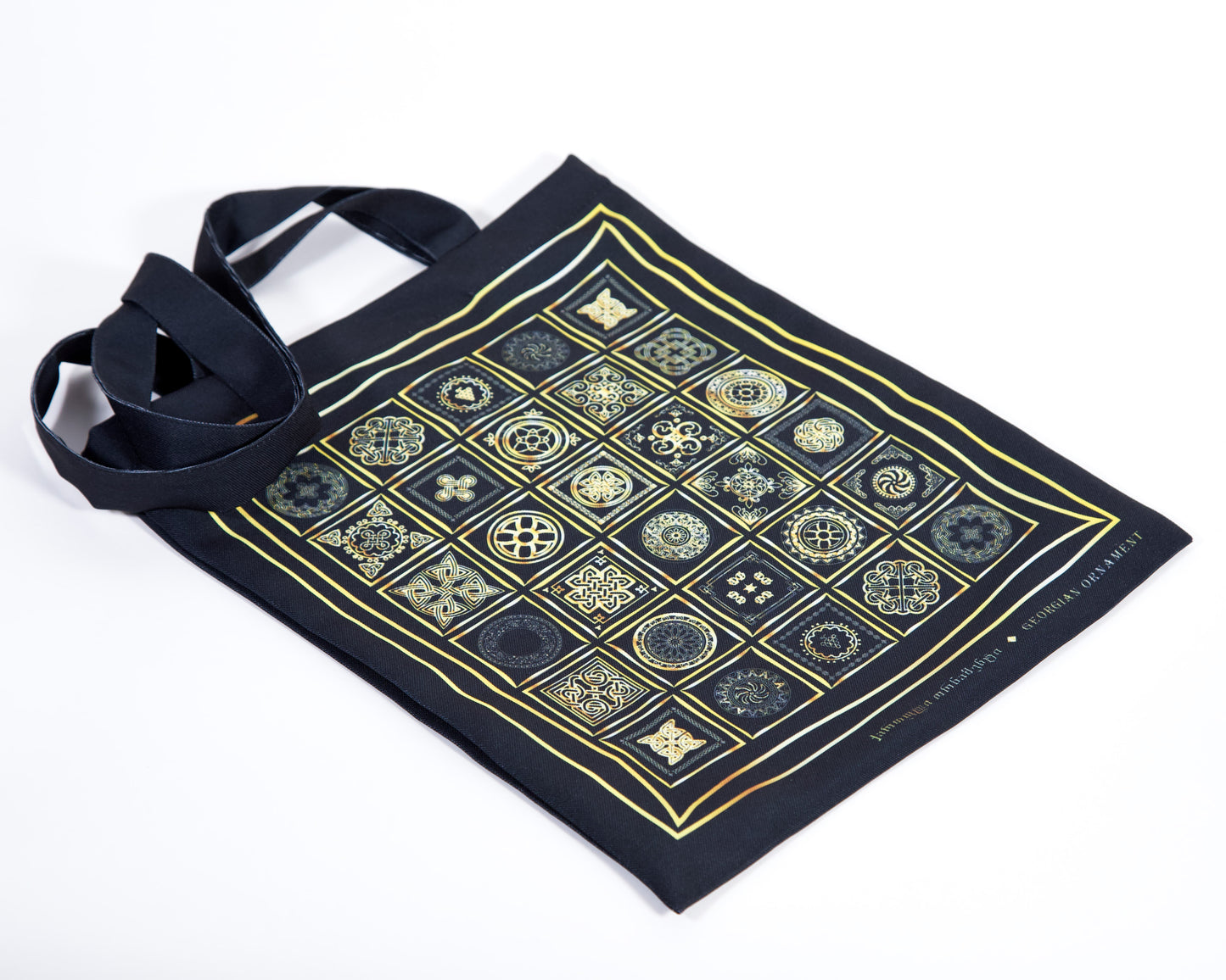 Canvas Tote Bag with Georgian Ornament